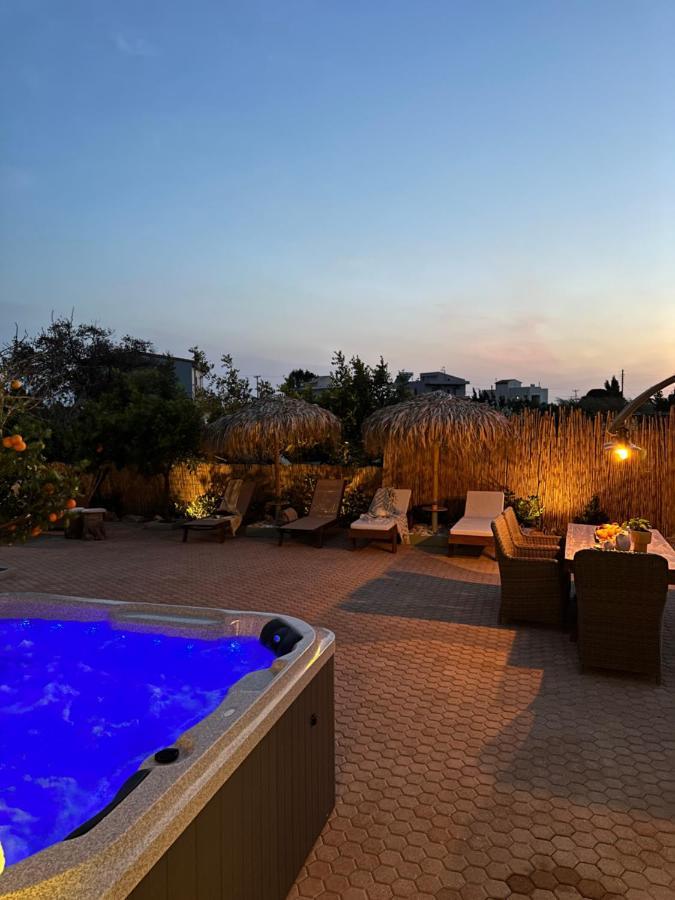 Villa Aspasia With Private Jacuzzi - Oasis Resort Kokkinos Pyrgos Dış mekan fotoğraf